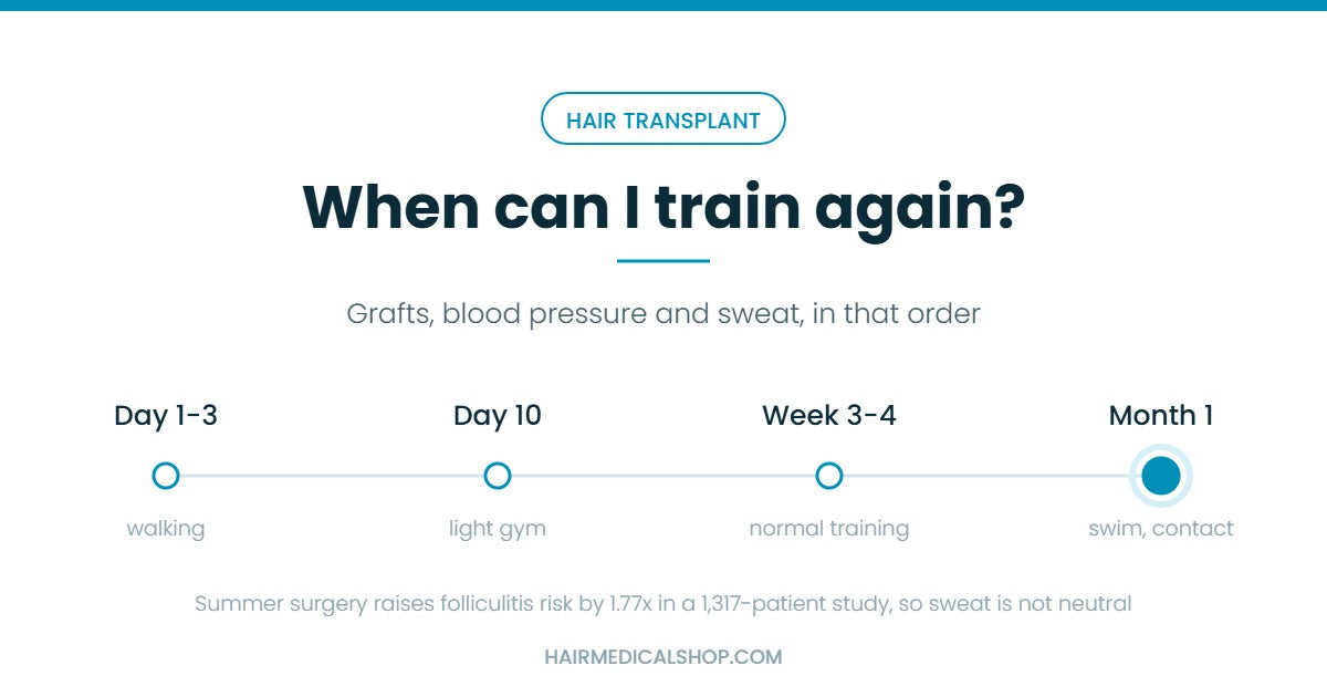 When you can exercise again after a hair transplant