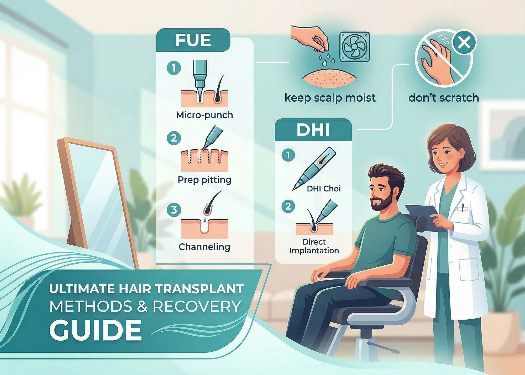 Hair Transplant Guide: Methods, Stages & Aftercare