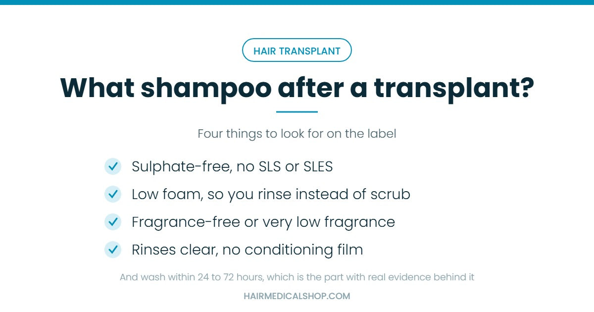 What to look for in a shampoo after a hair transplant