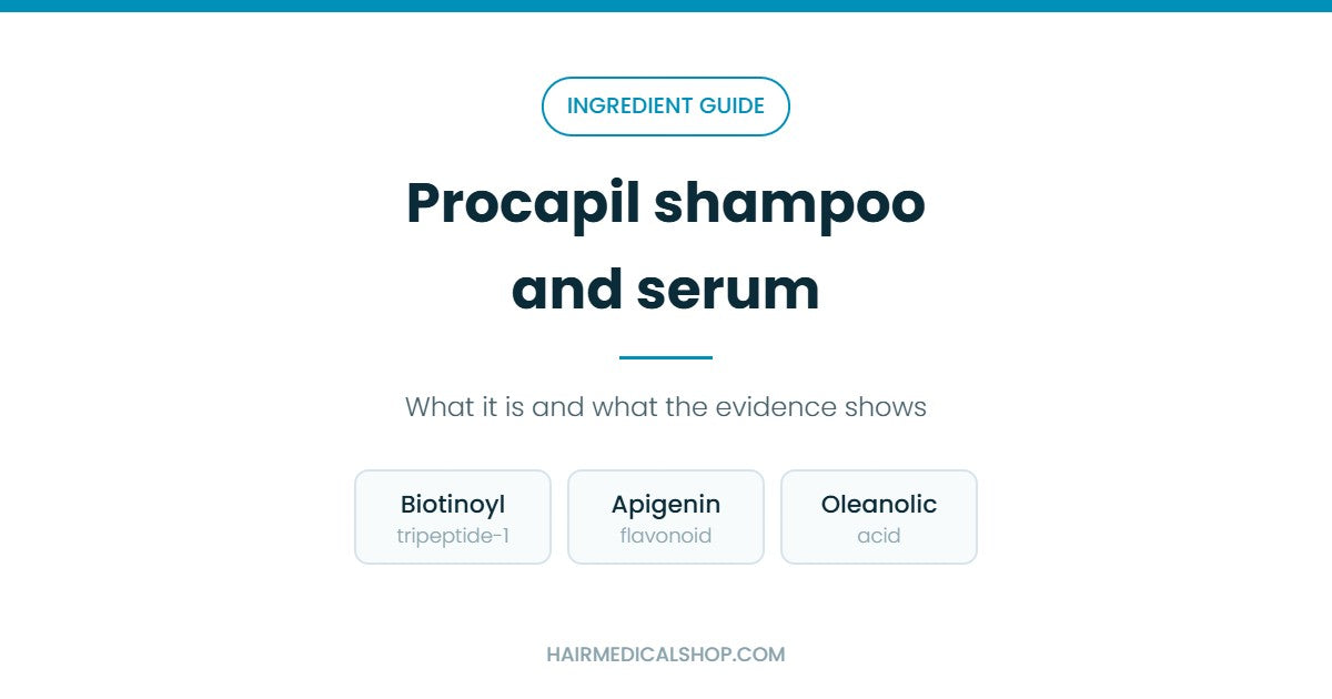 Procapil shampoo and serum: what it is and what the evidence shows