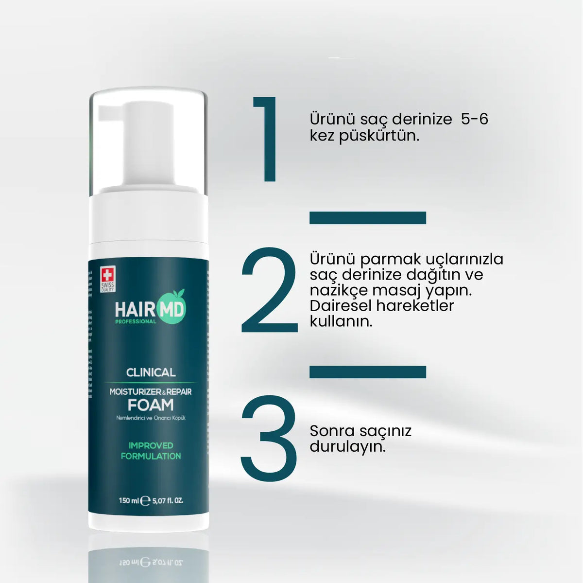 HairMD Clinical Repair Care Foam 150ml - image 5 - Hair Medical Shop