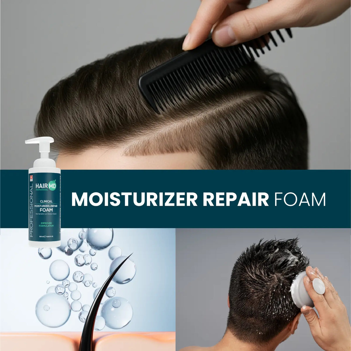 HairMD Clinical Repair Care Foam 500ml - image 4 - Hair Medical Shop