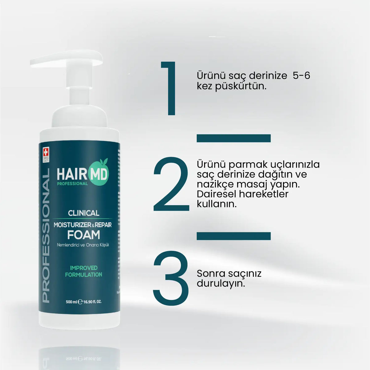 HairMD Clinical Repair Care Foam 500ml - image 5 - Hair Medical Shop
