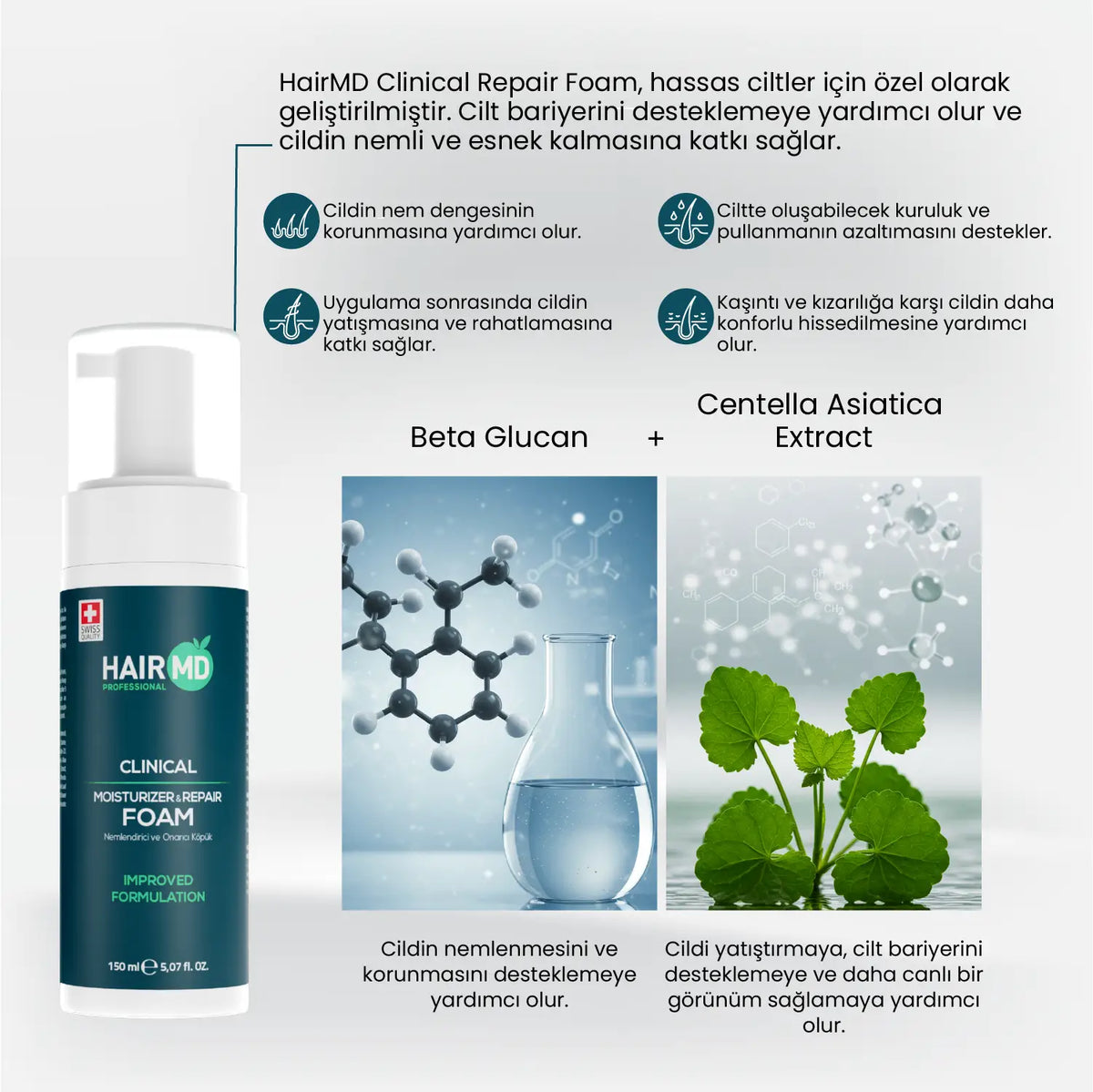 HairMD Clinical First Wash Set Shampoo 250ml + Foam 150ml - image 3 - Hair Medical Shop