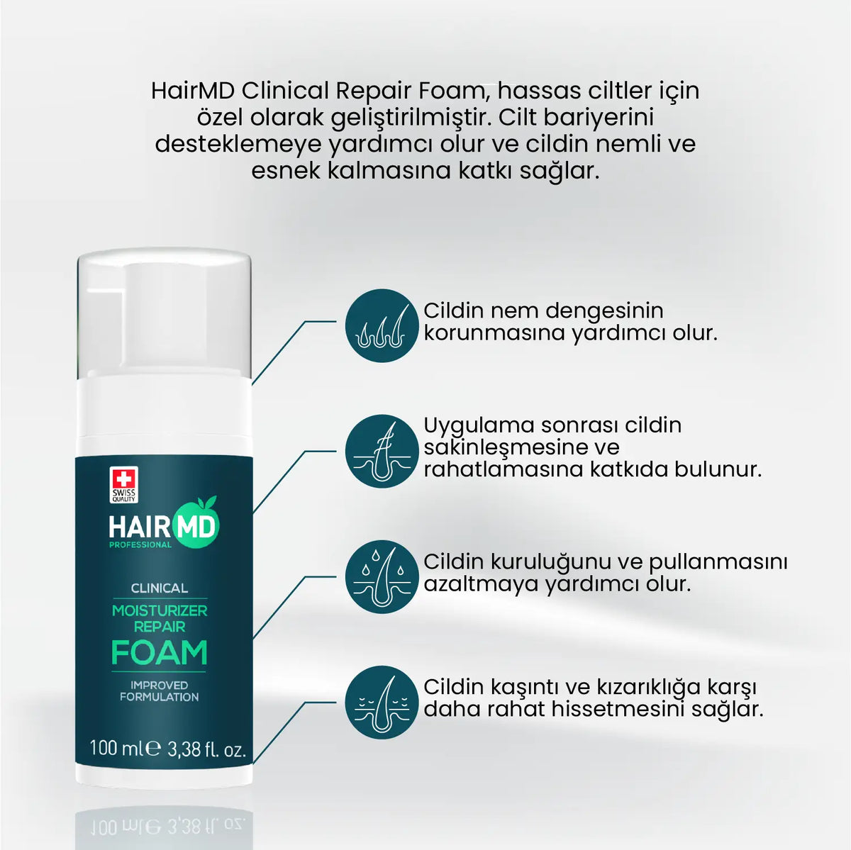 HairMD Clinical Repair Care Foam 100ml - image 2 - Hair Medical Shop