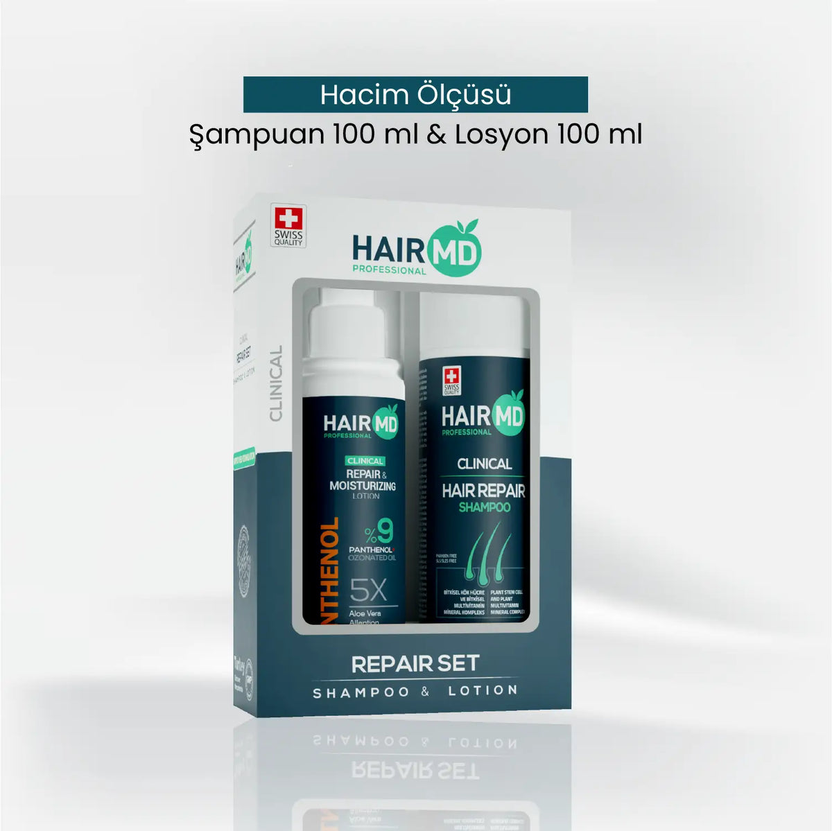 HairMD Clinical First Wash Set Shampoo 100ml + 9% Panthenol Lotion 100ml - image 5 - Hair Medical Shop
