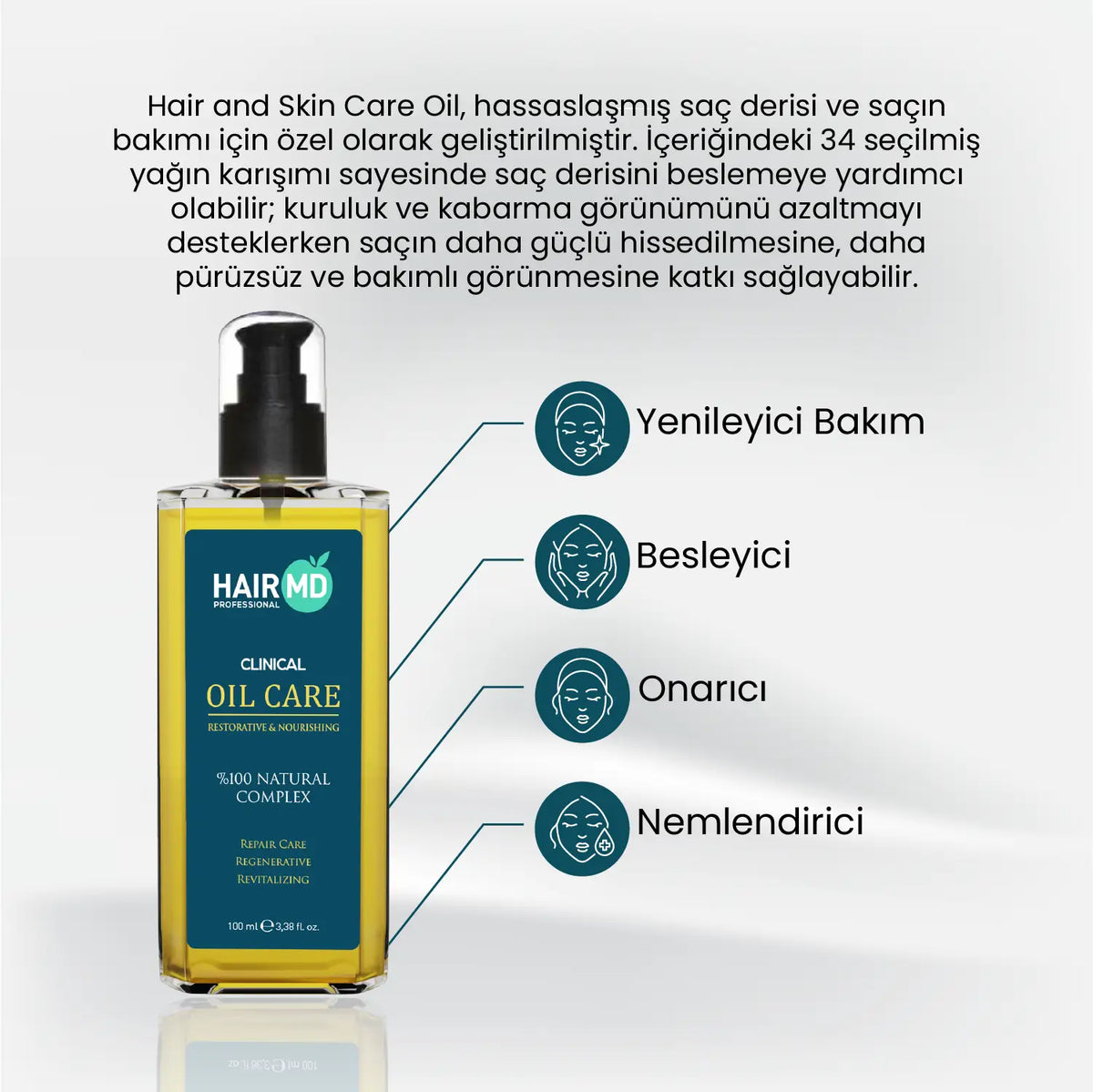 HairMD Clinical Nourishing Hair Care Oil 100ml - image 2 - Hair Medical Shop