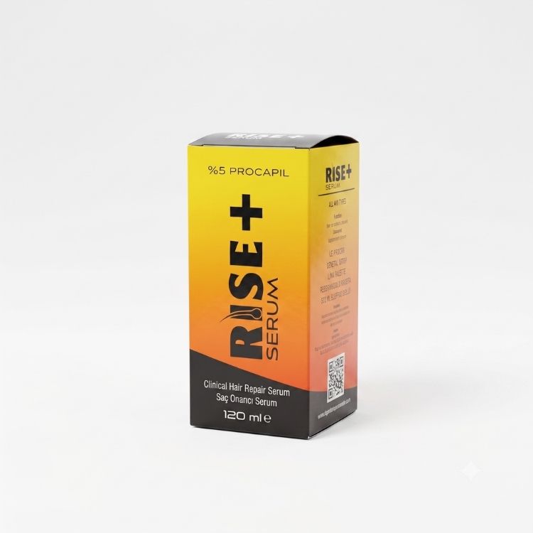 RISE+ 5% Procapil Repair Serum (120ml), product box, front view