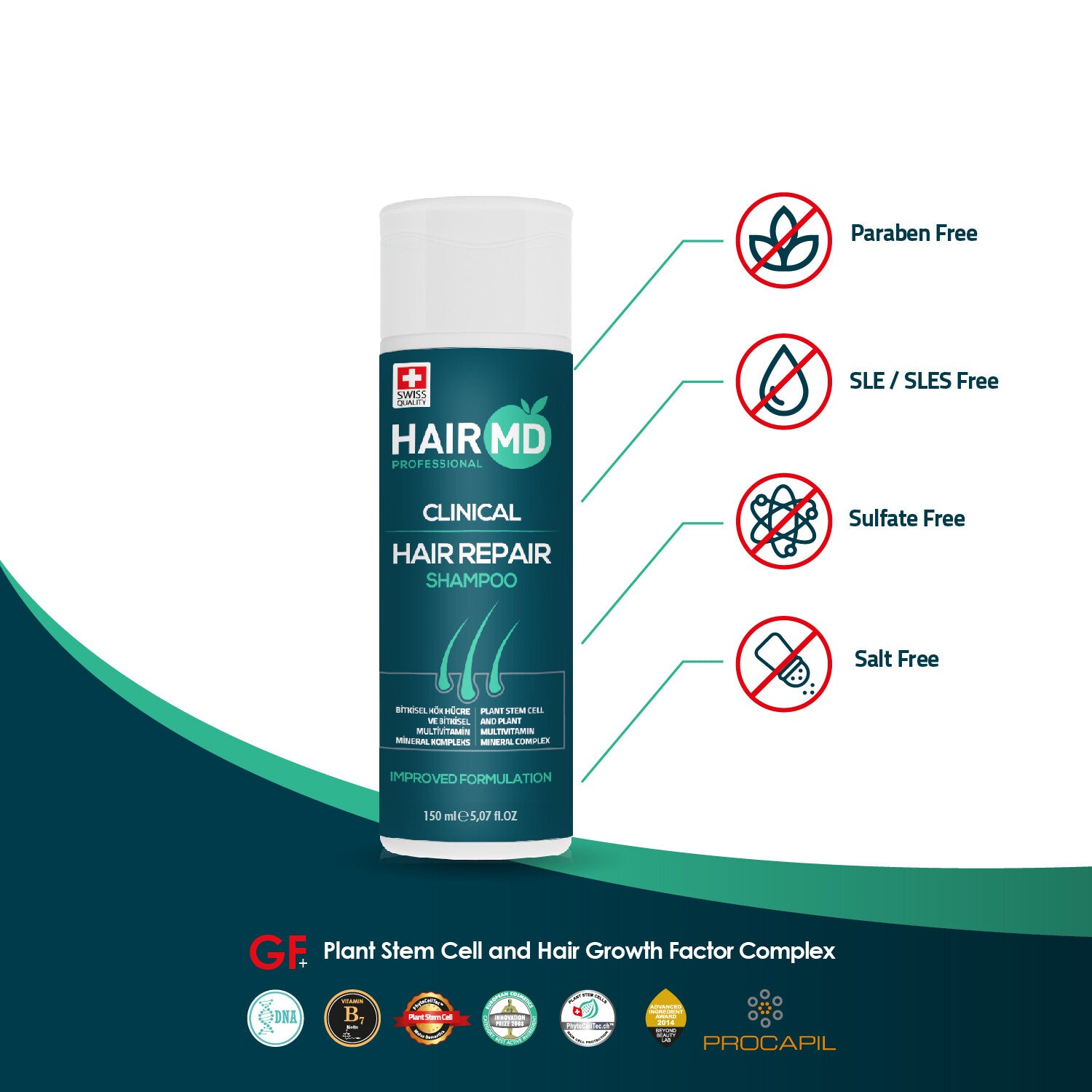 HairMD Clinical Hair Repair Shampoo (150ml Starter Size)