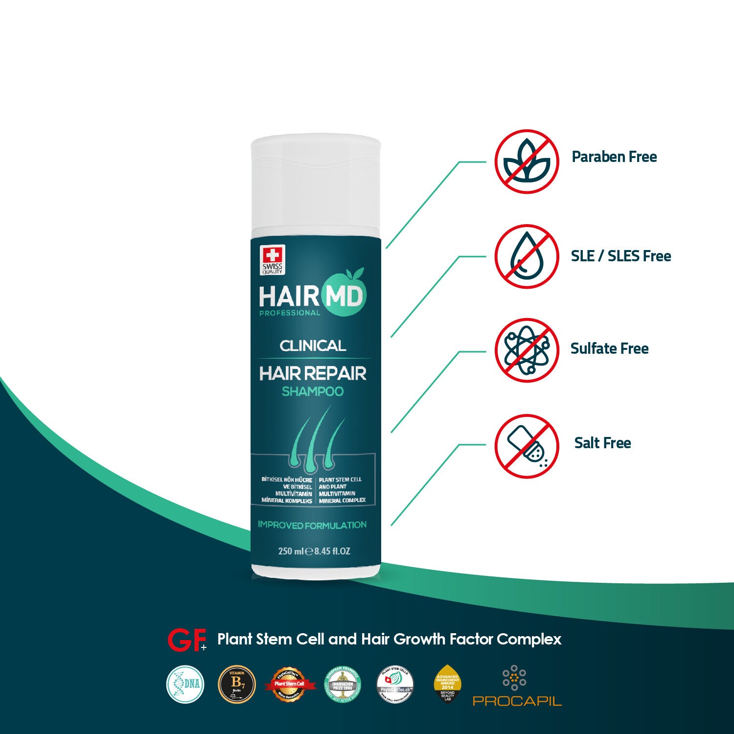 HairMD Clinical Hair Repair Shampoo (250ml)