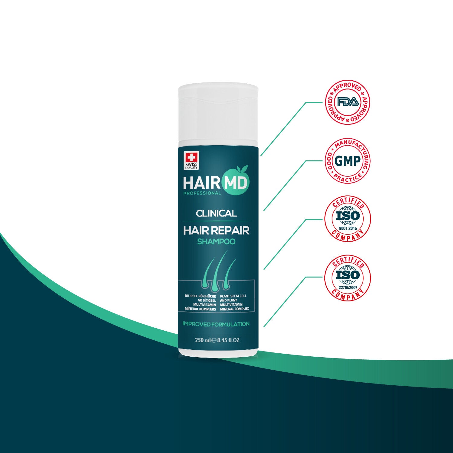 HairMD Clinical Hair Repair Shampoo (250ml)