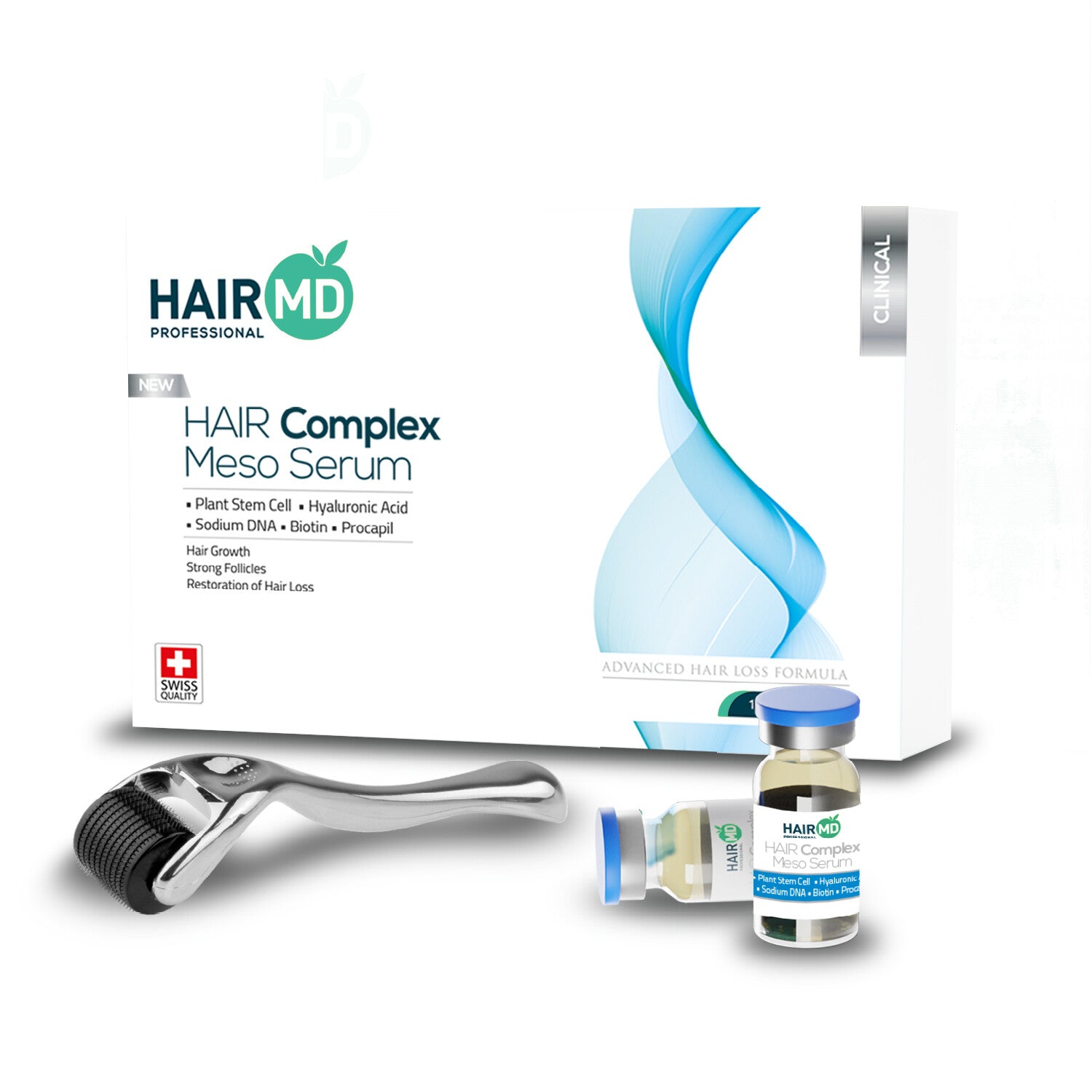 HairMD Clinical Hair Complex Meso Serum + Dermaroller Set
