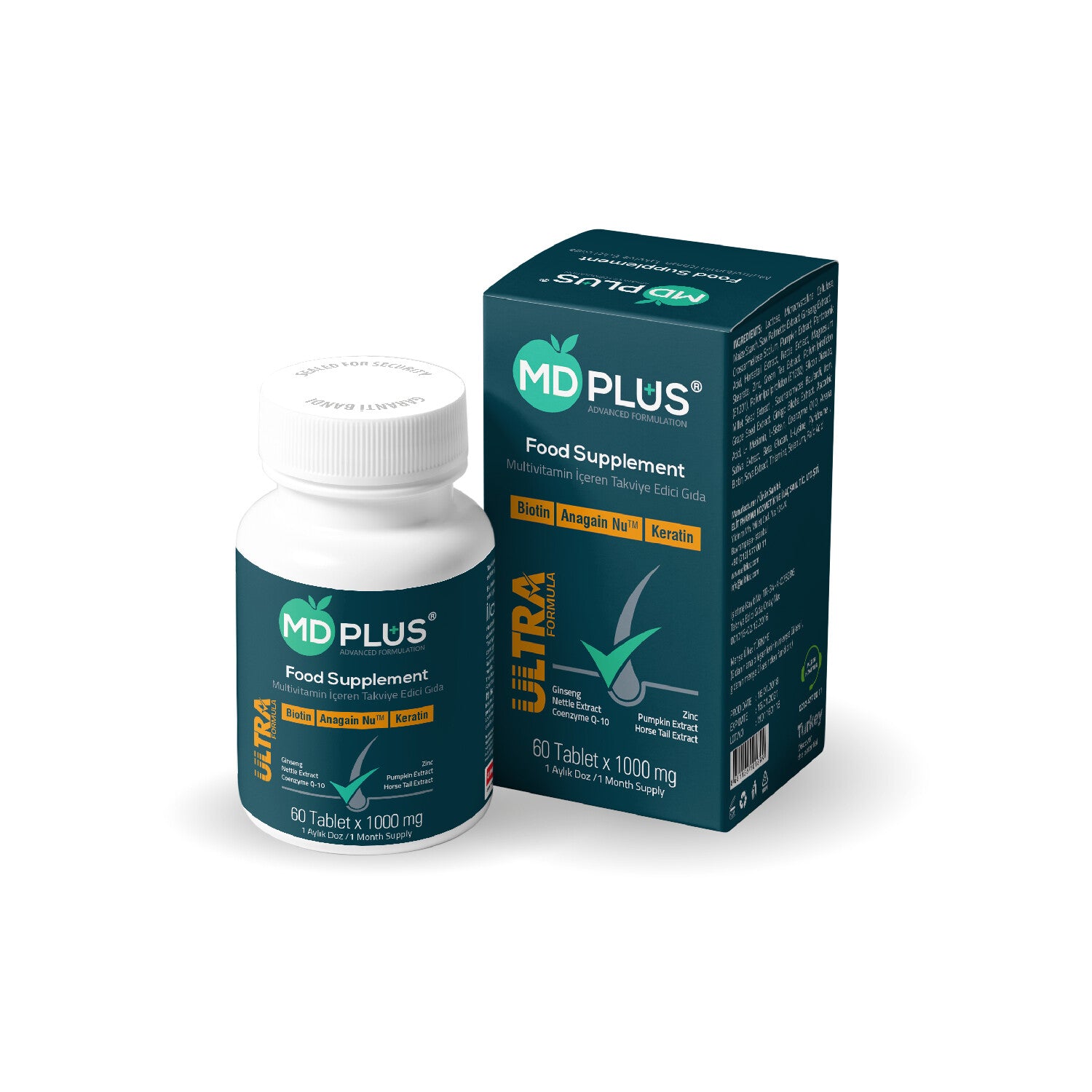 MD Plus Ultra Hair Multivitamin (60 Tablets)