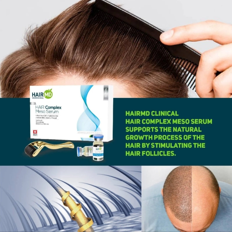 HairMD Klinik Saç Seti | Dermaroller + Meso Serum | 8 Haftada Etki