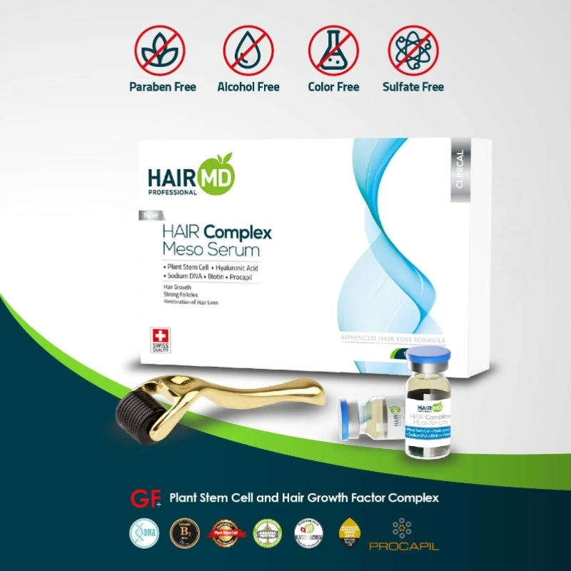 HairMD Klinik Saç Seti | Dermaroller + Meso Serum | 8 Haftada Etki