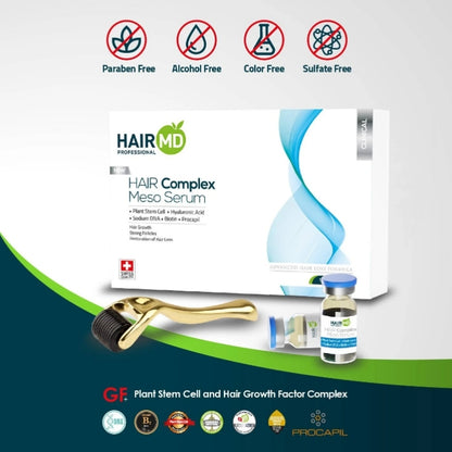 HairMD Klinik Saç Seti | Dermaroller + Meso Serum | 8 Haftada Etki